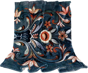 Blanket - Rosemaling