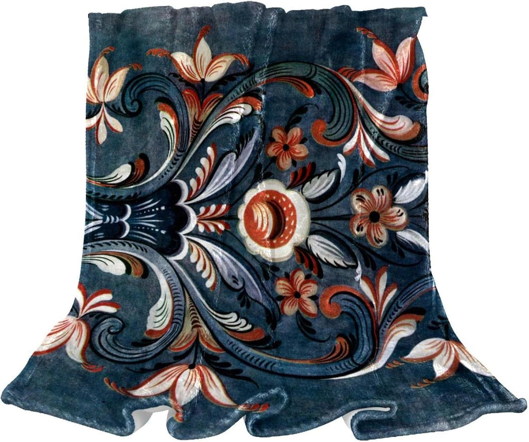 Blanket - Rosemaling