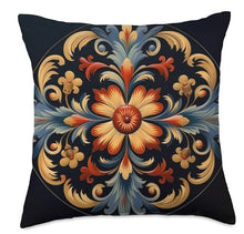 Load image into Gallery viewer, Throw Pillow - Rosemaling
