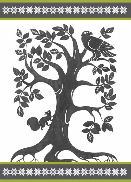 Woolen Blanket - Tree of Life (Yggdrasil)