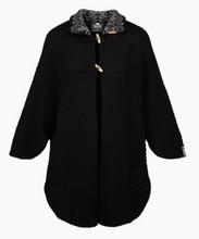 Load image into Gallery viewer, Birgit Wool Poncho w/Wooden Toggles
