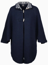 Load image into Gallery viewer, Birgit Wool Poncho w/Wooden Toggles
