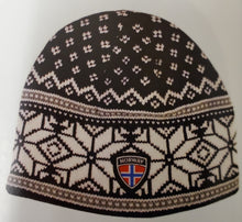 Load image into Gallery viewer, Knit Snowflake Hat w/Badge
