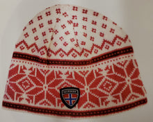 Load image into Gallery viewer, Knit Snowflake Hat w/Badge

