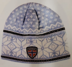 Knit Snowflake Hat w/Badge