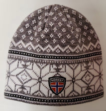 Load image into Gallery viewer, Knit Snowflake Hat w/Badge
