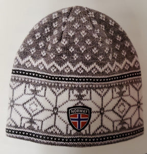 Knit Snowflake Hat w/Badge