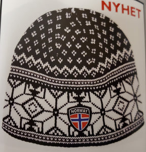 Knit Snowflake Hat w/Badge