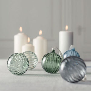 Hadeland Ornaments - Shades of Green Set of 5