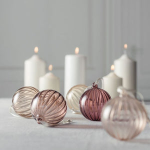 Hadeland Ornaments - Shades of Red Set of 5