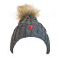 Knit Hat Faux Fur Pom - Color Options